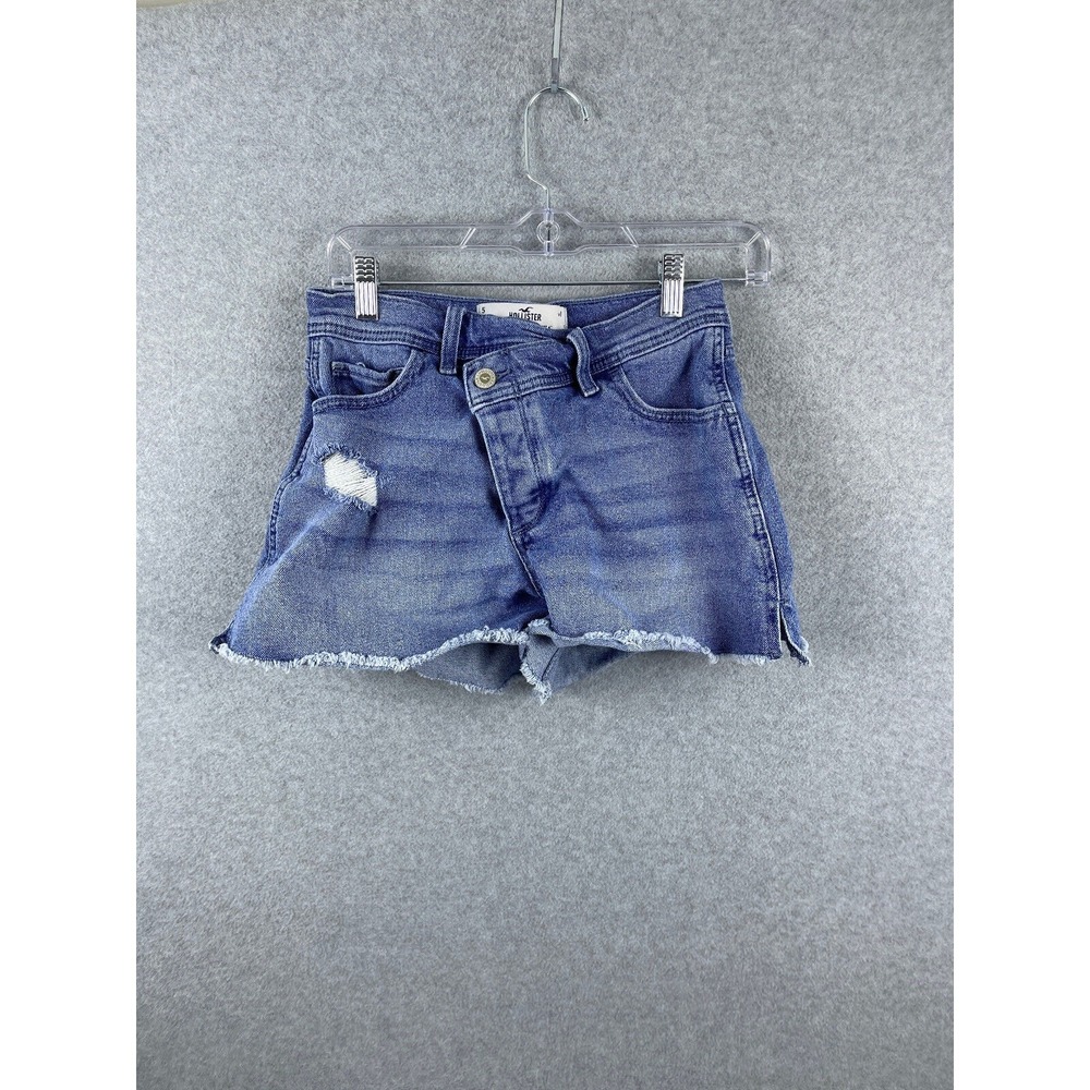 Hollister California Cut Off Shorts Women's 5 Blue Medium Wash Distressed Casual